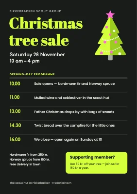 Christmas tree sale — scouts' opening day