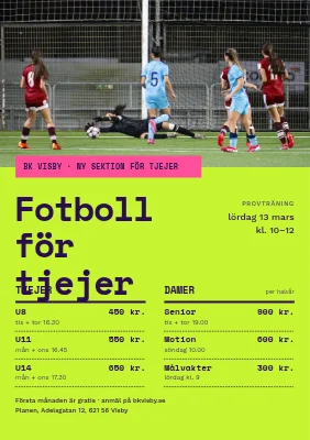 Fotbollsklubben — ny tjejsektion