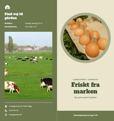 Gårdbutik med æg og grønt