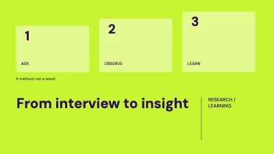 Page 1 of From interview to insight