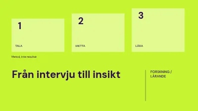 Från intervju till insikt