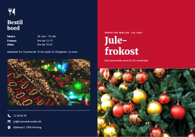 Julefrokost: menu og bestilling