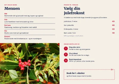 Side 2 af Julefrokost: menu og bestilling