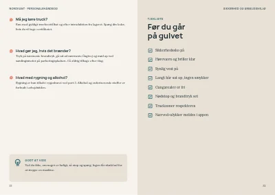 Side 22–23 af Personalehåndbog for mellemstor virksomhed – 64 sider