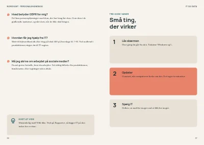 Side 26–27 af Personalehåndbog for mellemstor virksomhed – 64 sider