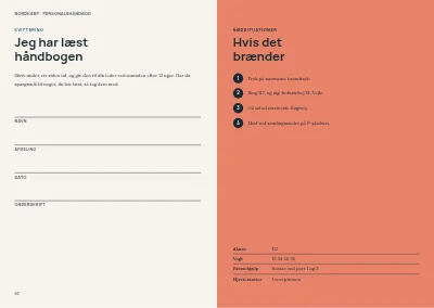 Side 62–63 af Personalehåndbog for mellemstor virksomhed – 64 sider