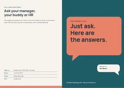 Cover of Staff handbook for a mid-size company – 64 pages