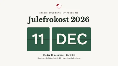Side 1 af Julefrokost — program