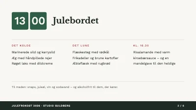 Side 3 af Julefrokost — program