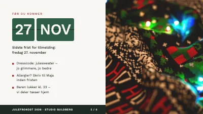 Side 5 af Julefrokost — program