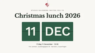 Page 1 of Christmas lunch — programme