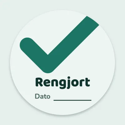 Rengjort med flueben
