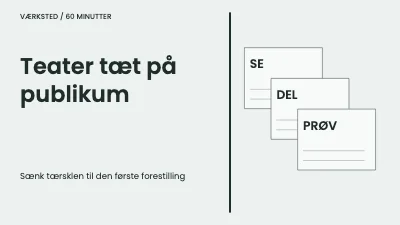 Side 1 af Teater tæt på publikum