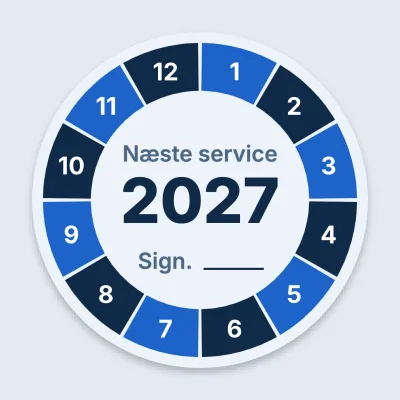 Næste service med måneder