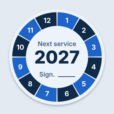 Next service with months