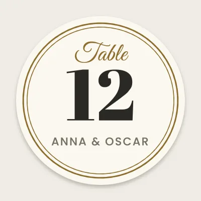 Wedding table number