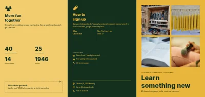 Evening school course catalogue