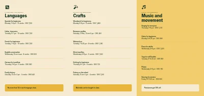 الصفحة 2 من Evening school course catalogue