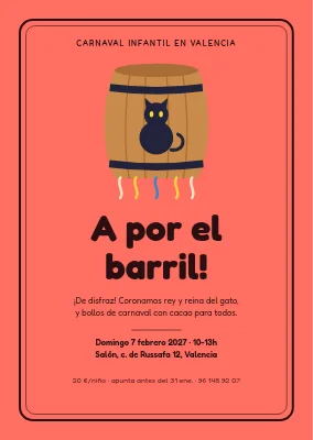 Fiesta de Carnaval — el barril en un marco
