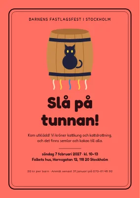 Fastlagsfest — tunnan i en ram