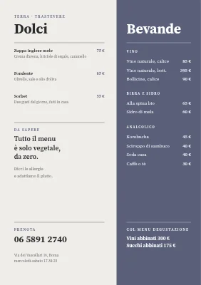 Pagina 2 di Ristorante vegano — menu diviso con ortaggi a radice