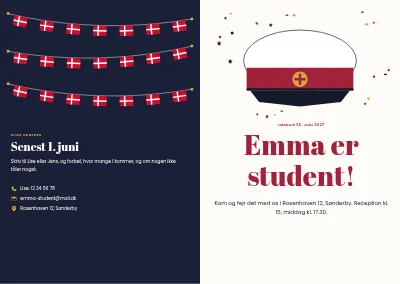 Omslag af Program for studenterfest – 8 sider