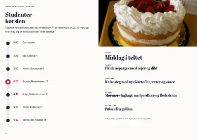 Side 4–5 af Program for studenterfest – 8 sider