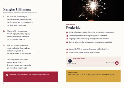 Side 6–7 af Program for studenterfest – 8 sider