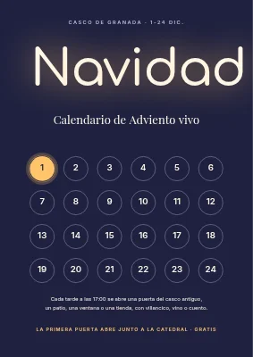 Calendario de adviento viviente — letrero de neón