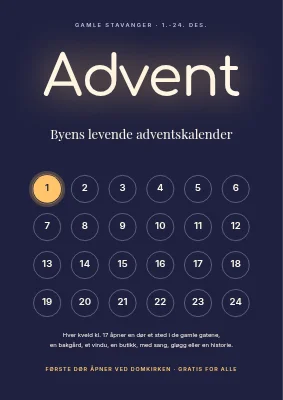 Levende adventskalender — neonskilt