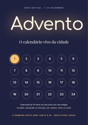 Calendário do advento vivo — letreiro de néon