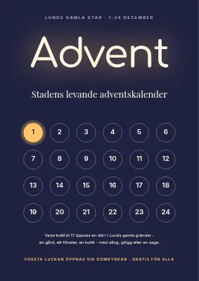 Levande adventskalender — neonskylt