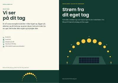 Omslag af Brochure for solcelle- og varmepumpeinstallatør – 20 sider