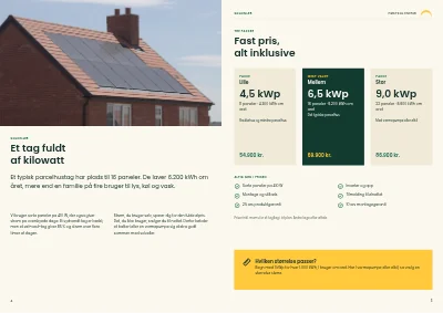 Side 4–5 af Brochure for solcelle- og varmepumpeinstallatør – 20 sider