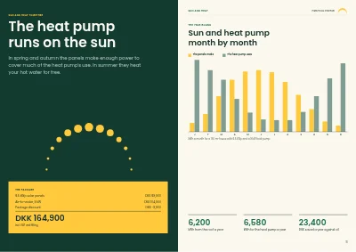 الصفحات 10–11 من Brochure for a solar panel and heat pump installer – 20 pages