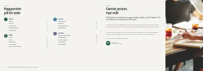 Side 2–3 af Bæredygtighedsrapport for produktionsvirksomhed – 48 sider