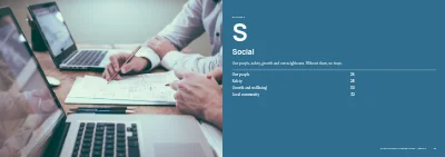 Pages 24–25 of Sustainability report for a manufacturer – 48 pages