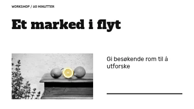 Et marked i flyt