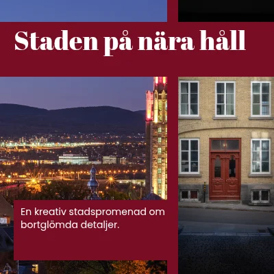 Staden på nära håll · galleriband
