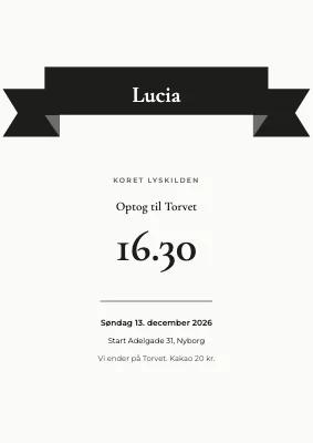 Luciaoptog — lys i Nyborg