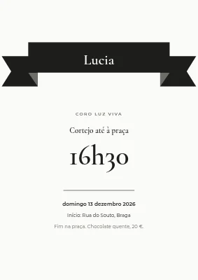 Procissão de Lucia — luz em Nyborg