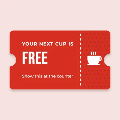 Free coffee ticket