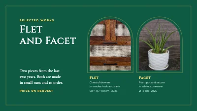 Page 4 of Design portfolio — ceramics and furniture