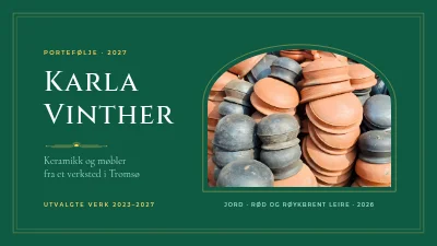Designportefølje — keramikk og møbler
