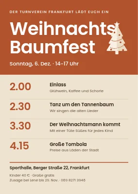Weihnachtsbaumfest — Nachmittagsprogramm