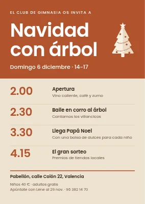Fiesta del árbol de Navidad — programa de la tarde