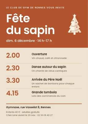 Fête du sapin — programme de l'après-midi