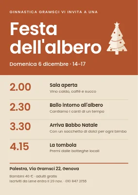 Festa dell'albero di Natale — programma del pomeriggio