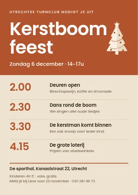 Kerstboomfeest — middagprogramma