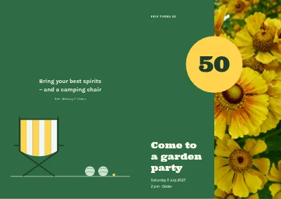 50th birthday garden party